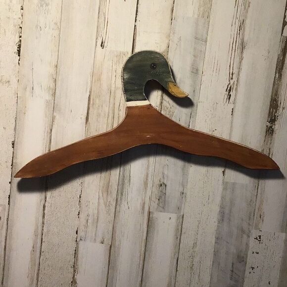 Vintage, handmade, hand-painted, Duckhead hanger - Picture 2 of 2